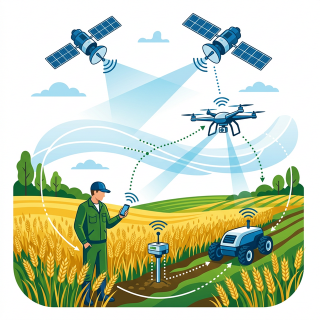 天-空-地一体化技术架构示意图